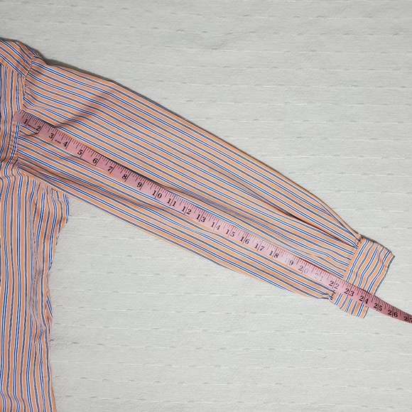 Ralph Lauren‎ Men's Classic Fit Orange Stripe Shirt. Size: L - Picture 4 of 9